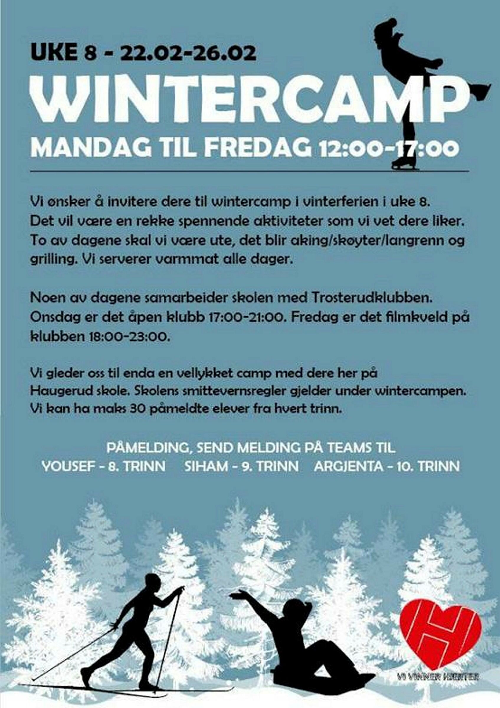 VINTERCAMP: Dette er noe av det som skjer ved Haugerud skole Foto: Oslo kommune