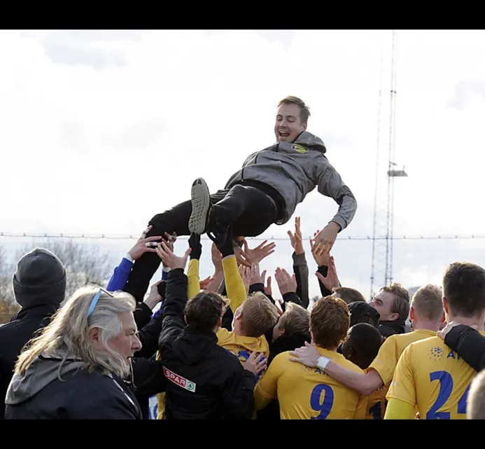 SUKSESS: Grorud IL har gått fra suksess til suksess med Eirik Kjønø som trener. Tidligere i høst kom høydepunktet med opprykk til OBOS-ligaen. Foto: Bjørn Moe