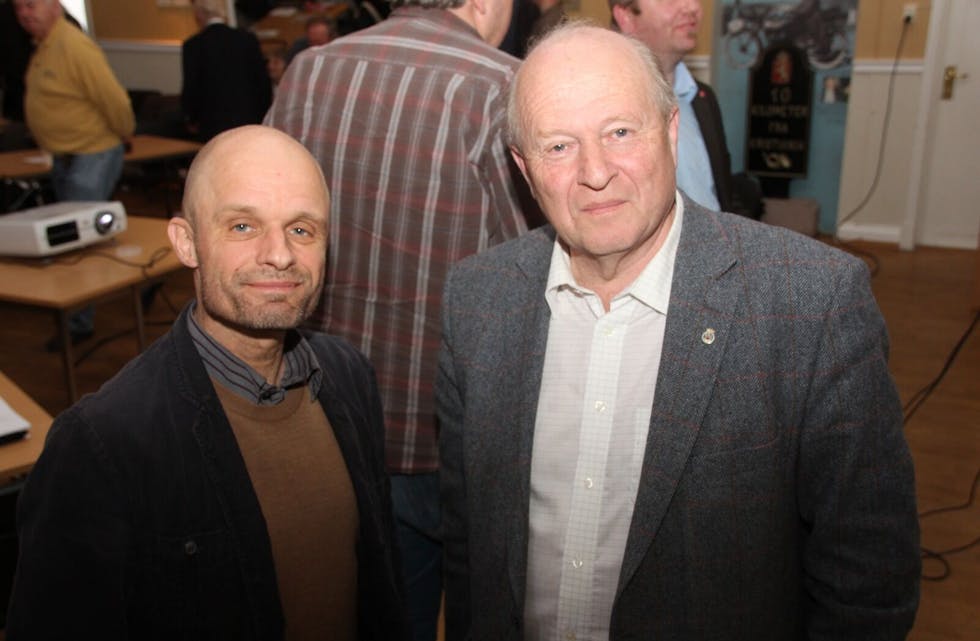 VALGLØFTE: Harald Nissen (MDG, t.v.) og Odd Einar Dørum (V) går til valg på å fjerne Alnabruterminalen.  Foto: