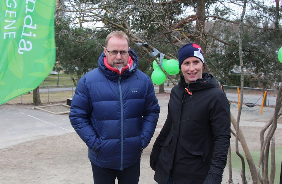 Kristian Heflo og Marit Bjørgen. Foto: