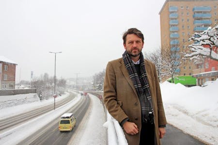 ALVORLIG: Eirik Lae Solberg (H) er bekymret for at byrådet nå styrer mot en nedgradering av Trondheimsveien uten å bygge diagonal. Foto: