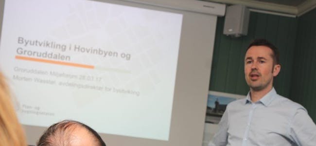 UTREDET OM PLANER: Morten Wasstøl i Plan- og bygningsetaten (PBE) om planene i Groruddalen. Foto: