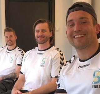 KLARE: Marius Relte, Jomar Johnsen og Chris André Beilegaard Inglingstad har signert for Vestli/Linje 5. Foto: