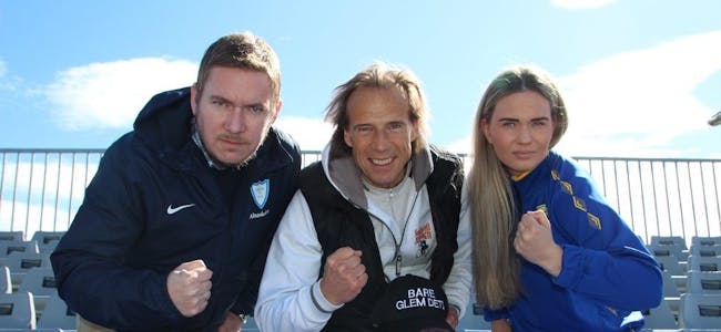 OPPRØRSKLARE: Rune Gjelberg (t.v.), Jan Bøhler og Vilde Mollestad Rislaa inviterer til en felles groruddals-front mot sosiale forskjeller i idretten. Foto: