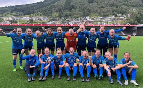 LEVERTE VARENE: Grei Kvinner Elites fotballdamer leverte varene i toppoppgjøret borte mot Sogndal. Foto:
