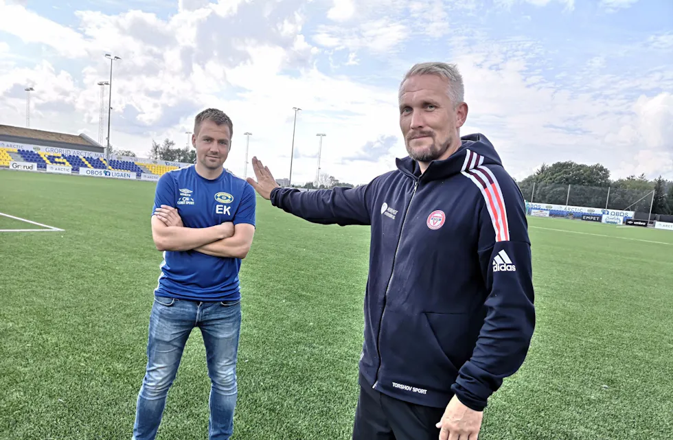 – NOK NÅ: KFUM-trener Jørgen Isnes har latt seg imponere over Groruds framgang, men håper ikke lykken står de gulkledde bi i mandagens Oslo-derby i OBOS-ligaen. Foto: Kay Grue Thorsen