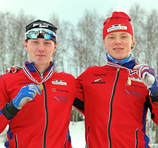 KRETSMESTRE: Årvoll-duoen Sander Haukvik-Jensen og Mons Melbye gikk begge til topps i helgens kretsmesterskap i Lillomarka arena. Foto: Tom Evensen
