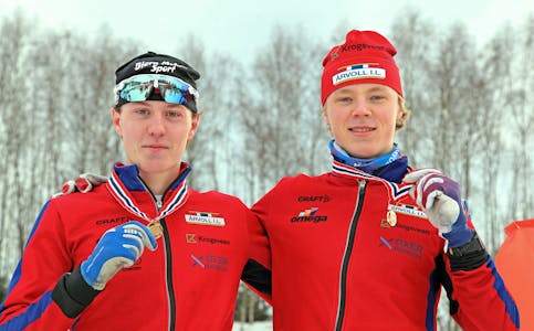 KRETSMESTRE: Årvoll-duoen Sander Haukvik-Jensen og Mons Melbye gikk begge til topps i helgens kretsmesterskap i Lillomarka arena. Foto: Tom Evensen