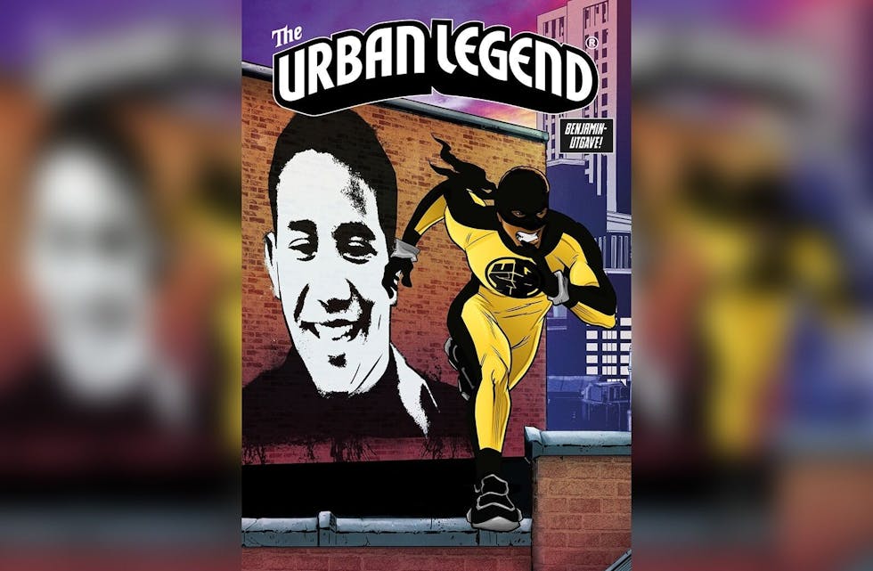 SPESIALNUMMER: Mannen bak tegneserien The Urban Legend, Josef Tzegai Yohannes, lanserer i samarbeid med Benjamins Minnefond et spesialnummer av tegneserien med Benjamin i hovedrollen. Foto: