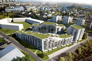 SLIK VIL NYBYEN SE UT: Selvaag vil bygge 400 boliger på Økern og kaller prosjektet for Nybyen. Her har Espira en avtale om barnehage.  Foto: