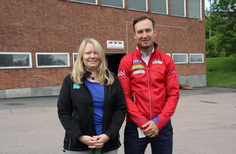 PÅ LAG: Inger Wold (Områdesatsingen) og Jarle Westby (Årvoll IL) er klare for å arrangere løpefest i Groruddalen.  Foto:
