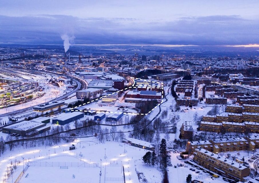 LINDERUD-BYEN: Stor-Oslo Eiendom har nå kjøpt 70 mål tomt på Linderud. Målet er å utvikle området til en egen liten by. (Foto: Stor-Oslo Eiendom.) Foto: