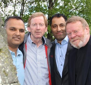 BU-lederne Rashid Nawaz (Stovner), Knut Røli (Alna), Mobashar Banaras (Grorud) og Bjørn Lundberg (Bjerke). Foto: