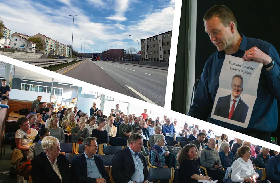 ENGASJERER: Spørsmålet om Trondheimsveien er slett ikke nytt, men ting kan tyde på at man er nærmere enn noen gang at det faktisk vil bli tatt grep. Selv om Fred Anton Mykland (nr. 3 foran fra venstre) og vegvesenet ikke er like entusiastiske som forskere og miljøpolitikere. Foto: