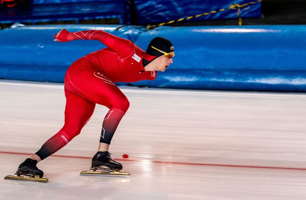 FALT I DEBUTEN: OL i Pyeongchang varte i omtrent 400 meter for Allan Dahl Johansson, før et feilskjær sendte ham i isen. Her fra et tidligere mesterskap. Foto: Reidar Langkjær
