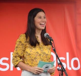 MEST «POPPIS»: Hun kan smile bredt, Lan Marie Nguyen Berg, for etter at personstemmene er talt opp seiler hun fram som byens mest populære politiker. Foto: