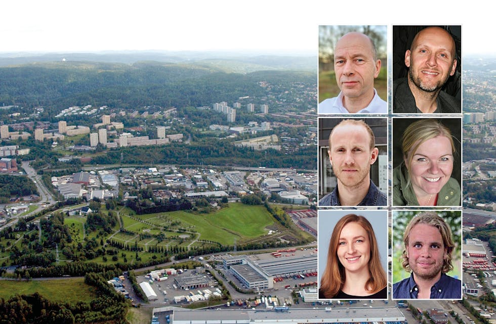 Onsdag kveld 2. desember kl. 17-19 svarer Vann- og avløpsetaten på spørsmål og innspill om vanntunnelen som skal bygges fra Trosterud til Huseby - og hvordan arbeidet vil påvirke områder som Stubberud, Alna og marka under byggingen. Massene skal tas ut på industriområdet på Stubberud (midt på bildet) og videre ut på E6. Trosterudblokkene er de karakteristiske gule blokkene oppe til venstre.<br/>