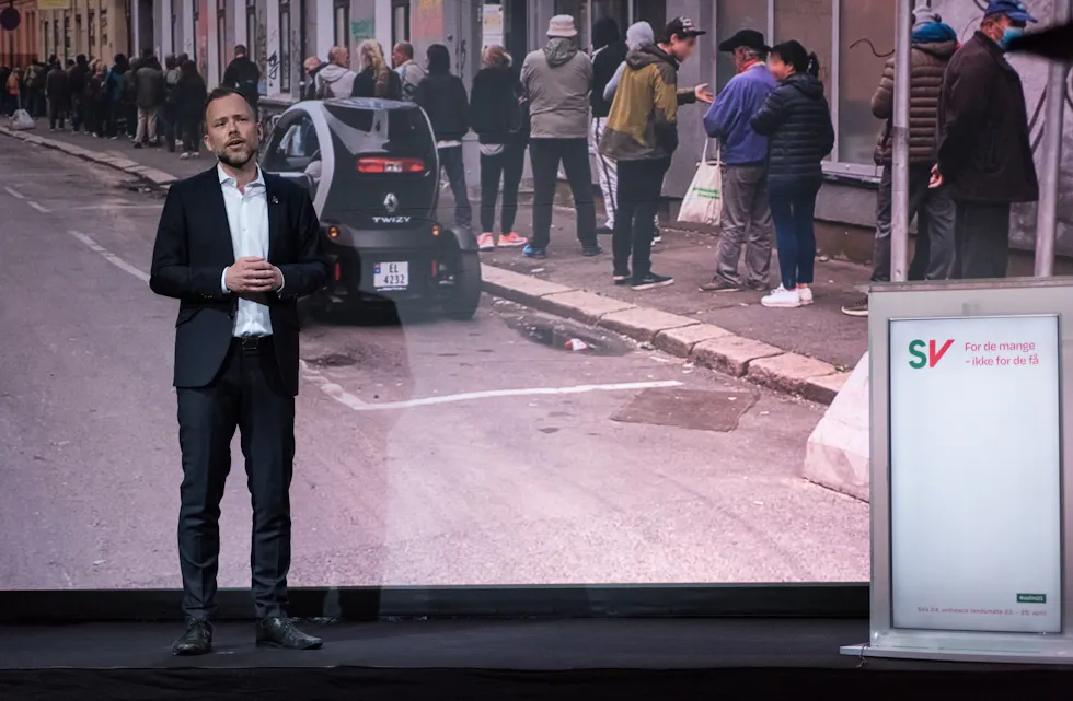 BLIR I OPPOSISJON: Audun Lysbakken (SV) har besluttet å trekke seg fra regjeringsforhandlingene. Dermed blir partiet stående i opposisjon. Foto: