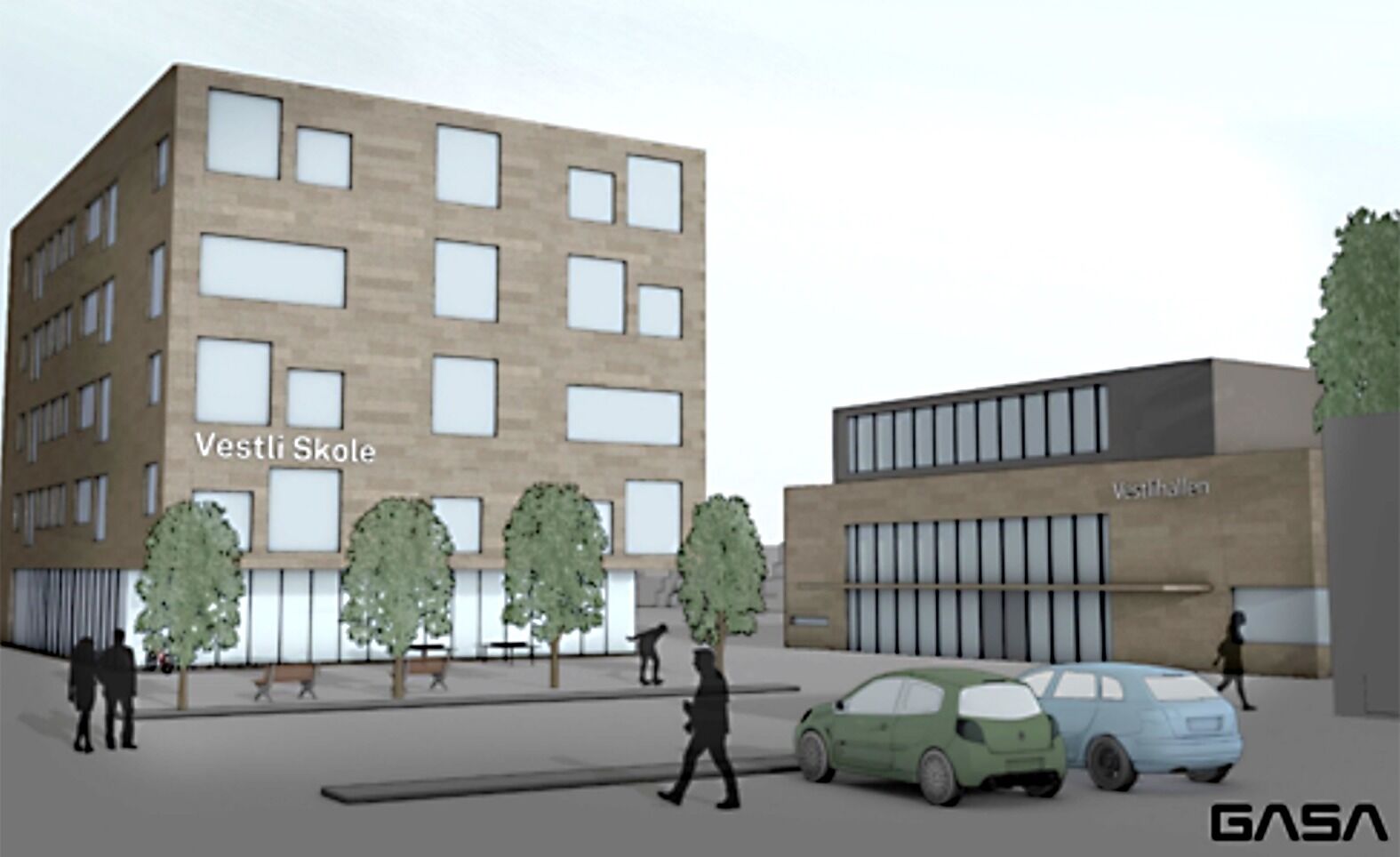 NY FASADE: Illustrasjon av hvordan det skal bli på Vestli. (Ill: Arkitektkontoret Gasa AS) Foto: