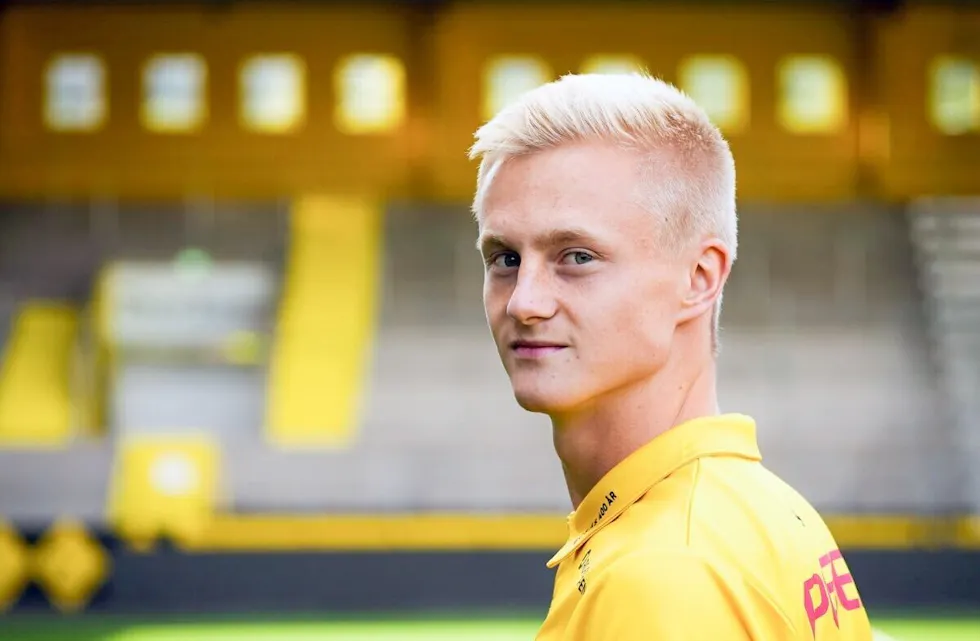 GLEDER SEG: Oscar Aga gleder seg til å teste seg i Allsvenskan. Foto: IF Elfsborg