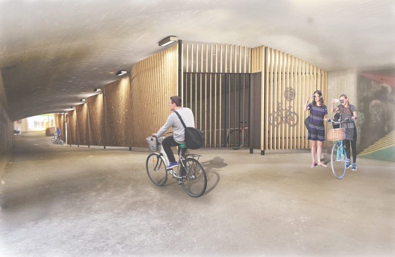 VINNERTEGNING: Dette er konseptet som R+F+S Arkitekter vant med ,Äì og slik kan det se ut p?o Grorud T-banestasjon. Foto: