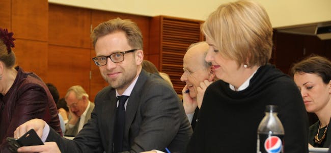 TAR GJENVALG: Nikolai Astrup og Kristin Vinje er av valgkomiteen innstilt til å ta gjenvalg som henholdsvis leder og nestleder i Oslo Høyre. Årsmøtet starter i dag, fredag. Foto: