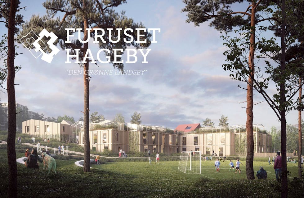 GRØNN LANDSBY: Slik presenteres Furuset Hageby. Foto: 3RW arkitekter og NORDArchitects. Foto: