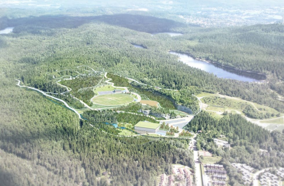 EKSTREM FORVANDLING: Slik kan Huken Pukkverk se ut etter at asfaltverket legger ned i slutten av 2018. (Ill. Asplan Viak)