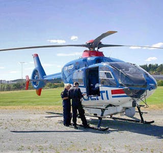 BRÅKMAKER: Politihelikopteret kan bli et problem for elever på Veitvet skole. Foto:
