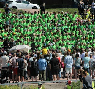 BRENNHET ROCK 'N' ROLL: I strålende sommervær den siste vårdagen sjarmerte 350 barnehageunger fra Bydel Bjerke med rock 'n' roll og konsert i Bjerkedalen park. Foto: Sindre Veum Apneseth