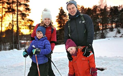BITT AV SKIBASILLEN: Familien McArdle har blitt helfrelste skientusiaster. Foto: