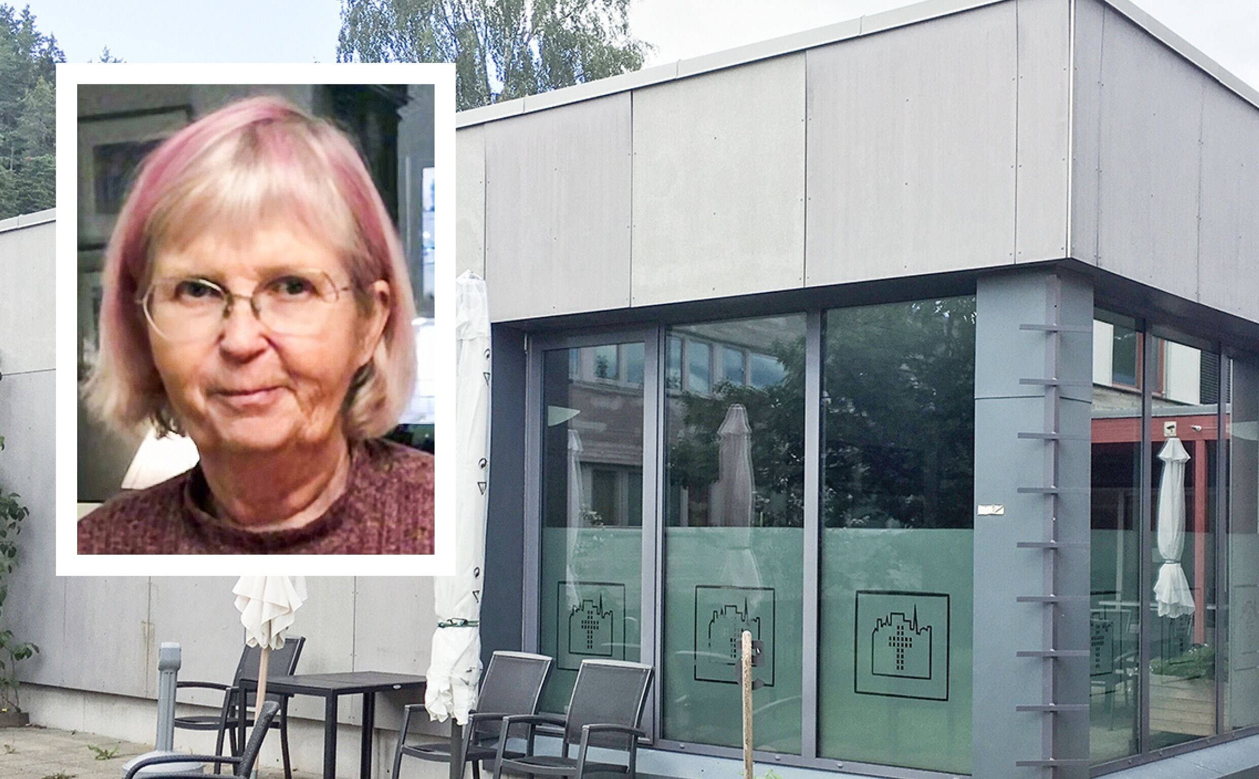 FORTVILET: Leder Gerd Jenny Aanerud og Groruddalen Revmatikerforening er oppbragte etter Sykehjemsetatens vedtak om å avvikle Ammerudhjemmet bo- og kultursenter innen 31. desember i år. Tilbudet med varmtvannsbasseng blir med dette kraftig redusert. Det store bildet viser vinduene inn mot varmtvannsbassenget - fra hagen på baksiden. Foto: