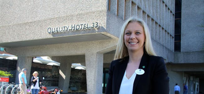 NY SJEF: Linn Svendsen er den nye hotelldirektøren på Quality Hotell 33 plassert ved urbane Økern.  Foto: