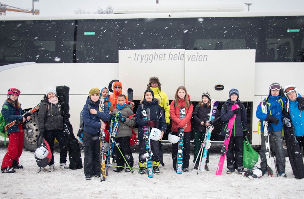 Denne gjengen storkoste seg da klubbene tok turen til Tryvann i vinterferien. Foto: Even McIlvain