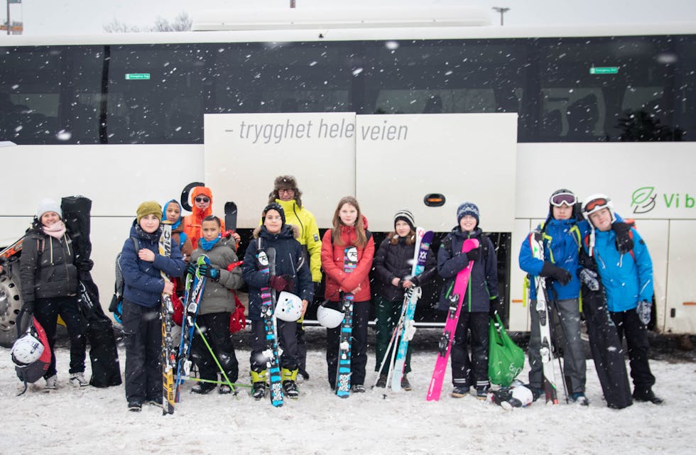 Denne gjengen storkoste seg da klubbene tok turen til Tryvann i vinterferien. Foto: Even McIlvain