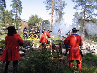 300 ÅR SIDEN: Angrepet på Bakås skanse. Foto: