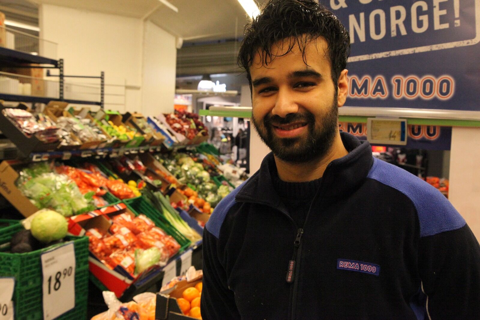 NY LEDER PÅ FURUSET: Aqeel Babar er ny sjef på Rema 1000 på Furuset Foto: