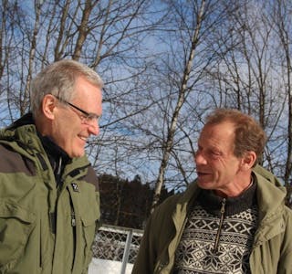 HÅPER PÅ VERN: Frode O. Hansen og Gjermund Andersen håper at flere nå ser verdien av forslaget om landskapsvern av Lillomarka. Foto: