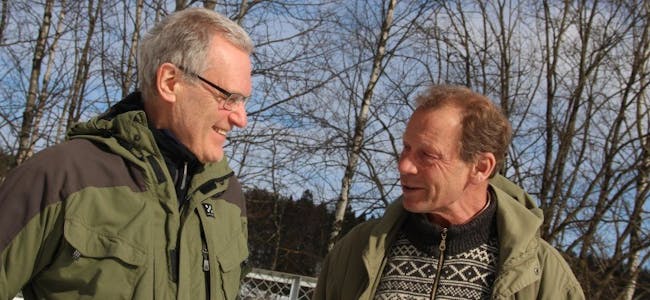 HÅPER PÅ VERN: Frode O. Hansen og Gjermund Andersen håper at flere nå ser verdien av forslaget om landskapsvern av Lillomarka. Foto: