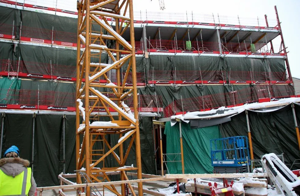 ETASJENE KOMMER PÅ PLASS. Foto: