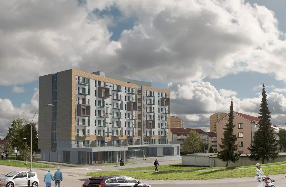 SLIK SKAL DET BLI: Slik vil de nye Omsorg+ - boligene bli seende ut når bygget står klart. (Foto: Oslo kommune) Foto: