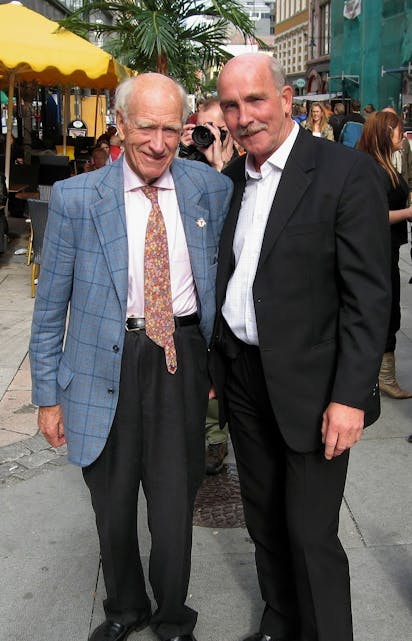 Olav Thon (t.v.) og Steinar Saghaug. Foto: