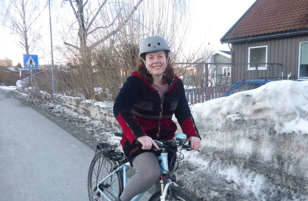ILLUSTRASJONSFOTO: Hulda Tronstad fra Syklistenes Landsforening på vinterføre... Foto: