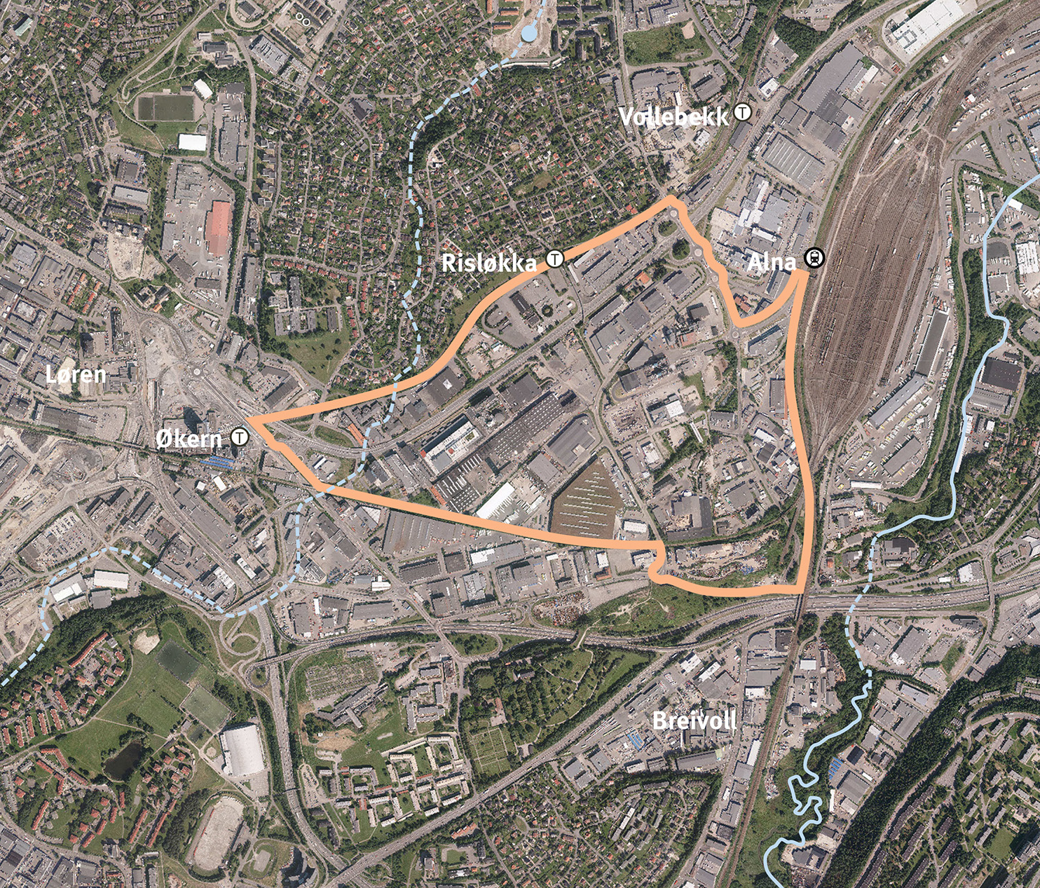 ILLUSTRASJON: Planområdet for Haraldrud av PBE. Foto: