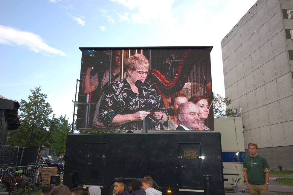 ÅPNET: Kulturminister Trine Skei Grande foretok den offisielle åpningen av konserten. Foto: