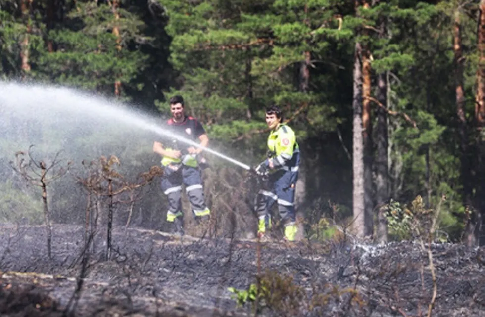 Skogbrann Romsås i juni 2021. (Foto: Hege Aas/OBRE.) Foto: