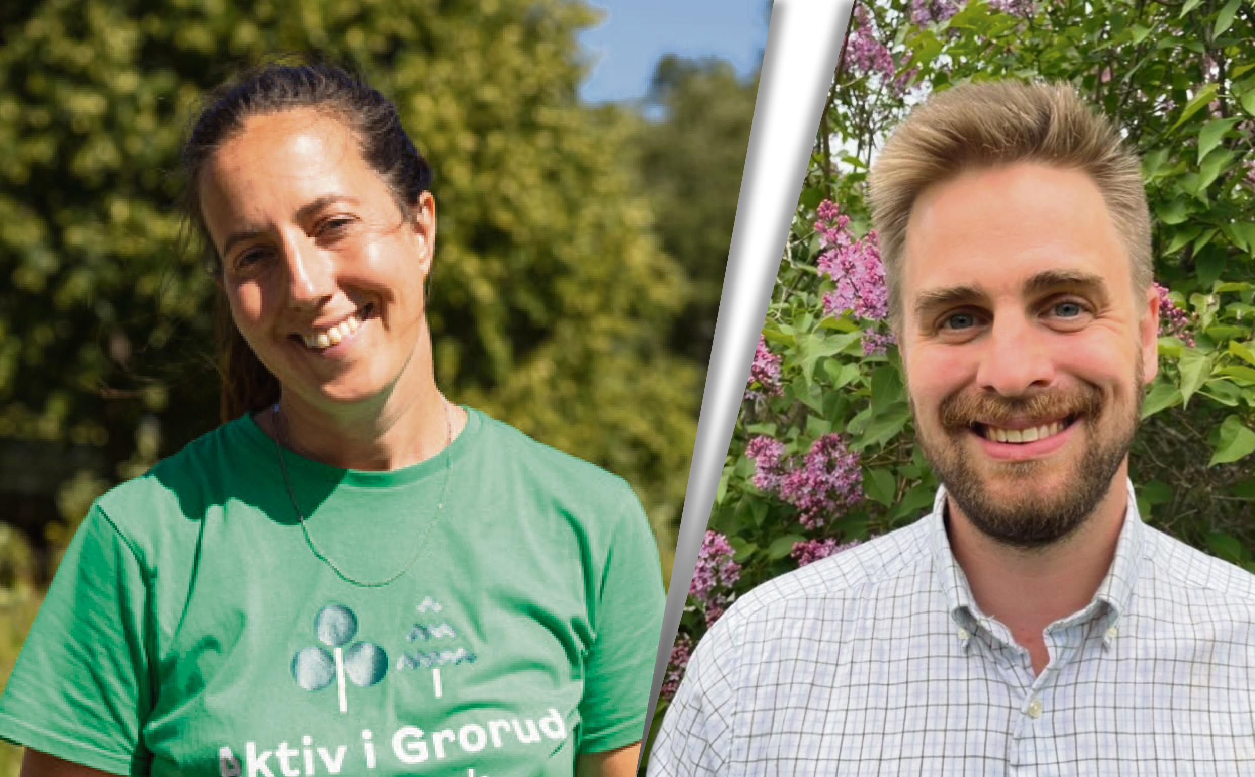 Frøydis Jørve Strømme (Grorud MDG) og Eivind Trædal (Oslo MDG).