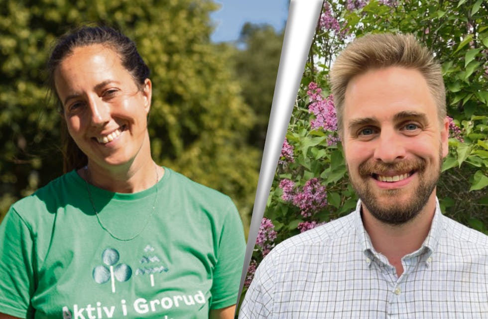 Frøydis Jørve Strømme (Grorud MDG) og Eivind Trædal (Oslo MDG).