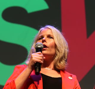 RAKRYGGA: SV og partileder Kirsti Bergstø mente valgresultatet tydet på at partiet står støtt tross Høyre-vinden. 