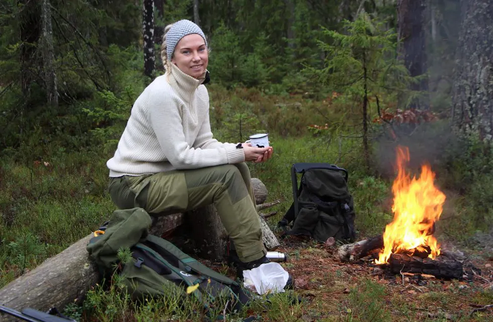 HØSTHYGGE: Et bål er en virkelig stemningsskaper som gjør mye med turopplevelsen.